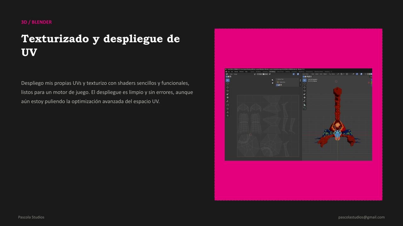 Despliegue de UV y texturizado de un modelo en Blender